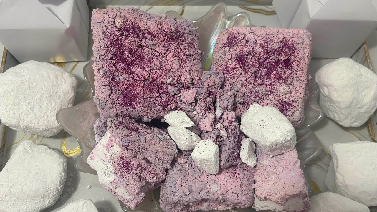 Crunchy Pasted Blocks ASMR | Chalk & Powder Crush | Oddly Satisfying Sounds 