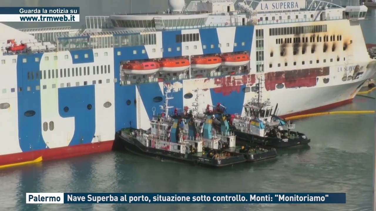 Palermo - Nave Superba al porto, situazione sotto controllo. Monti: 