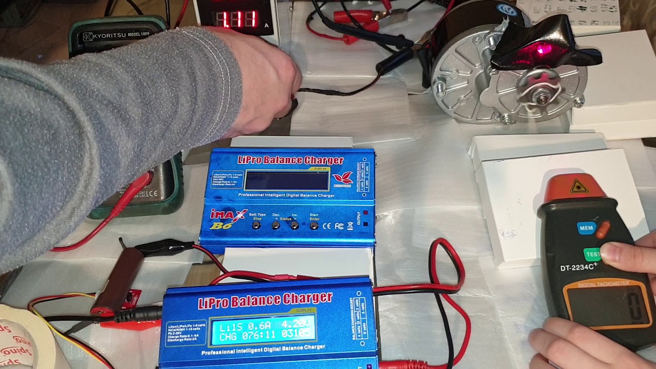 24V 250W MY1016 Z2 Voltage, Amperage, RPM test, right rotation