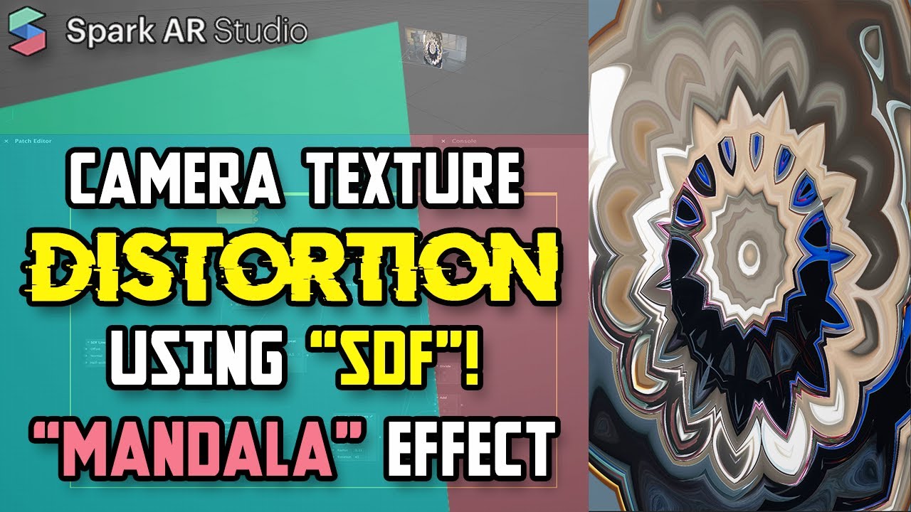Camera Texture DISTORTION Spark AR tutorial - using SDF - Mandala