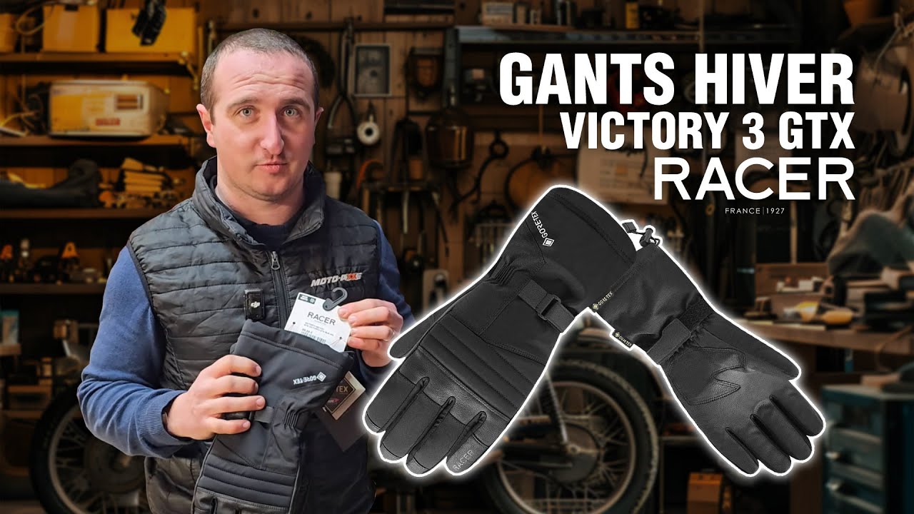 Test des gants hiver Racer Victory 3 Goretex par Tanguy de Moto Axxe Annemasse