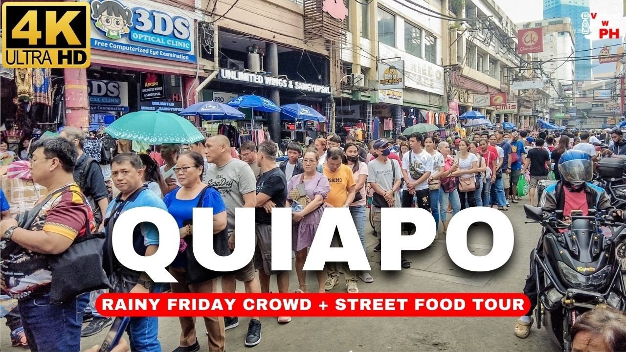 [4K] AMAZING QUIAPO Day | Street Food & Flea Market Mid-Year Walk Tour 2024