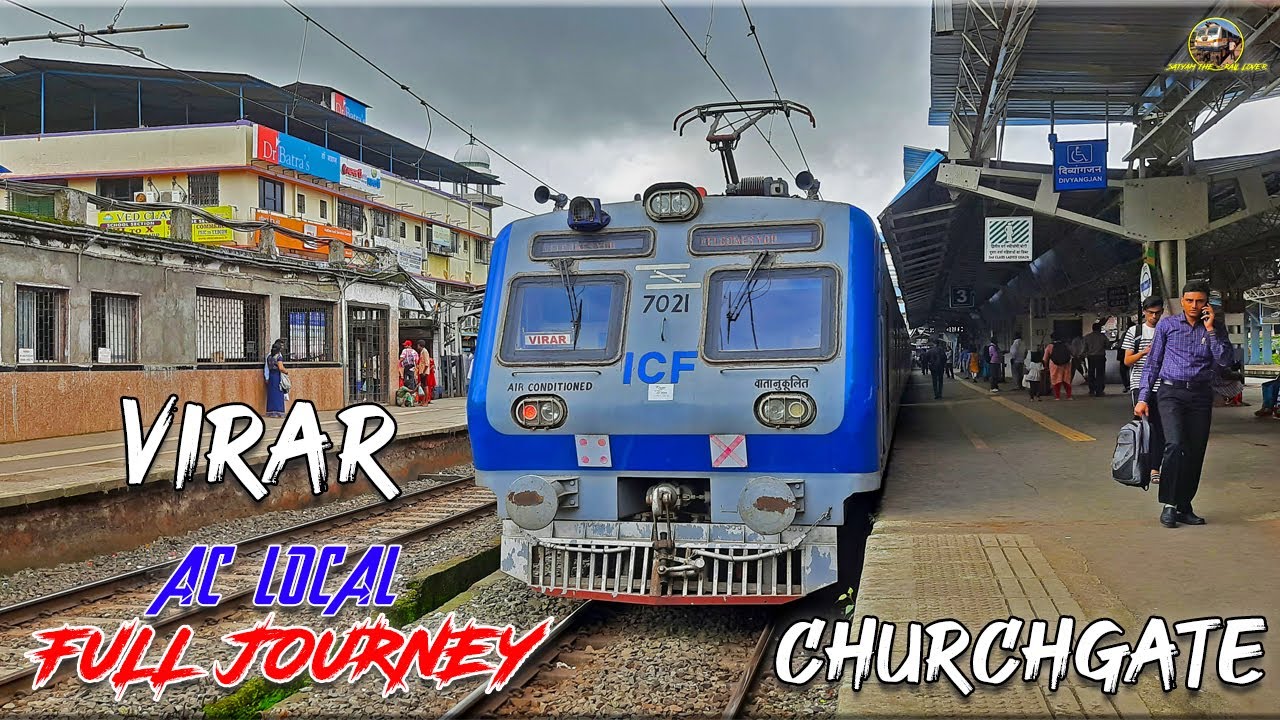 Virar To Churchgate AC Local Train Full Journey || AC EMU || Indian Railways