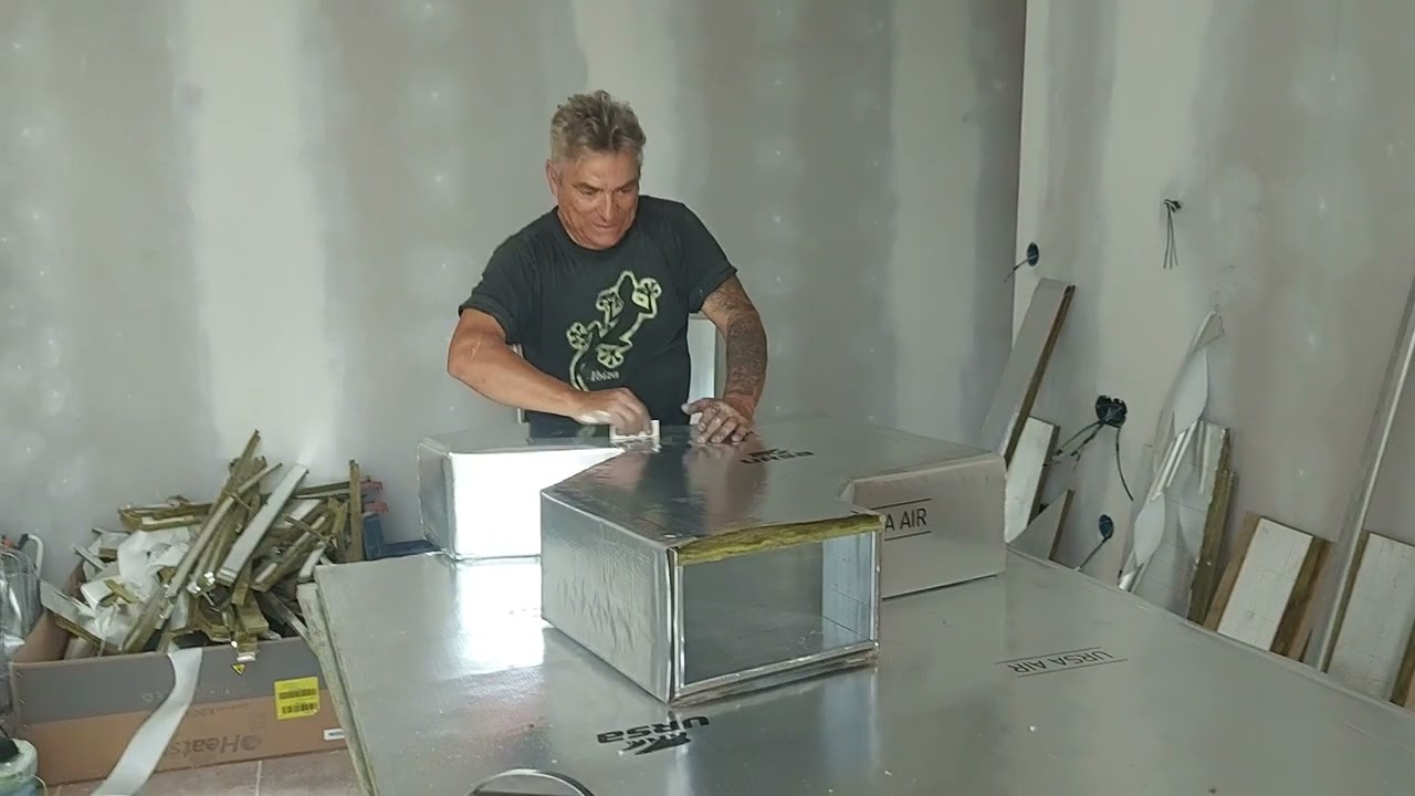 Parte 1ª Instalacion de conductos de aire acondicionado en Montepinar MURCIA.