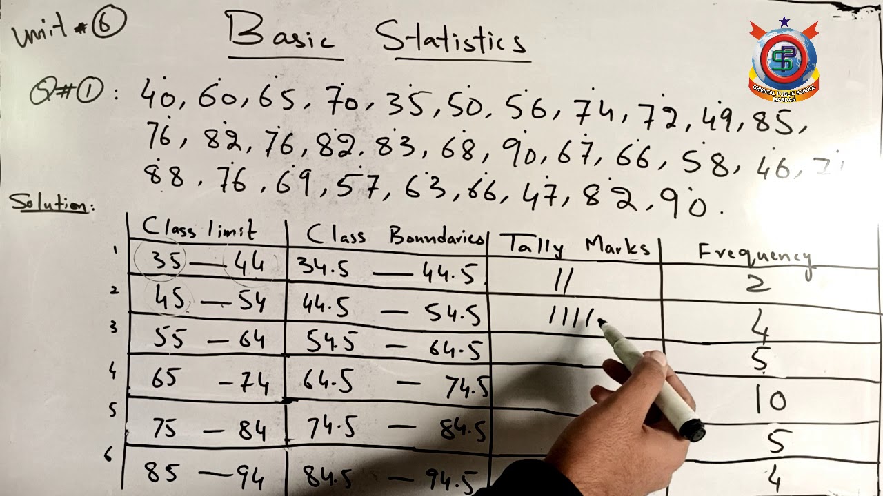 Maths Lecture 30 Ex; 6 1 Topic; Statistics (Class 10th)