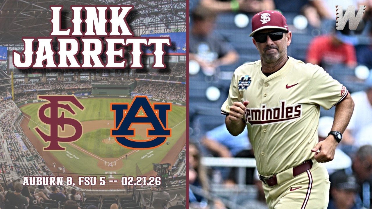 FSU Baseball | Link Jarrett Postgame Interview 2-20-26 | Auburn 8, Florida State 5 | Warchant TV