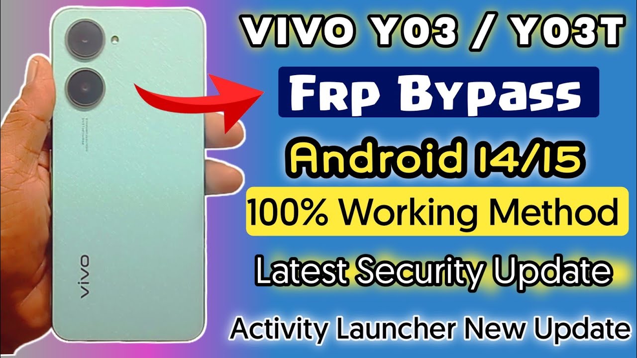 VIVO Y03 / Y03T Frp Bypass Android 14,15 | 💯 % Working Method Without Pc | Latest Security Update 