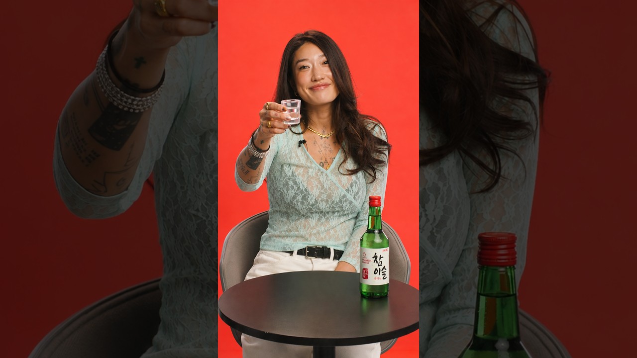 Peggy Gou Tries Korean Soju Vodka 🤣🍑