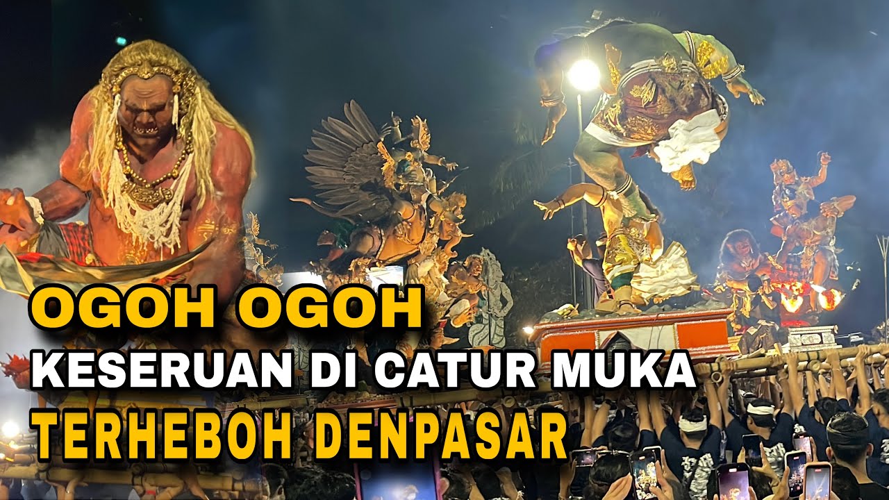 INILAH Keseruan Malam Pengerupukan di CATUR MUKA-TERHEBOH di DENPASAR #viral #ogohogoh #funny #fyp 