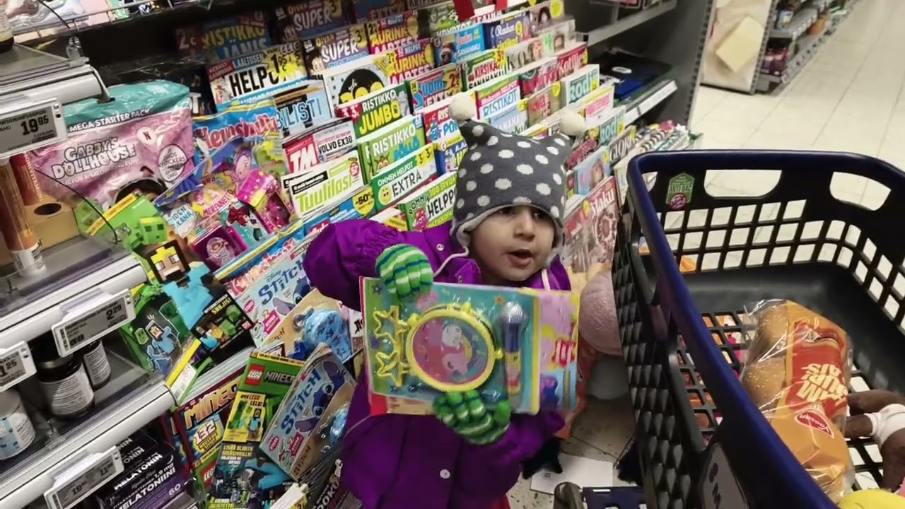 Daily Life in Finland | Walk In Snow | Kids’ Fun | Visit to S-Market