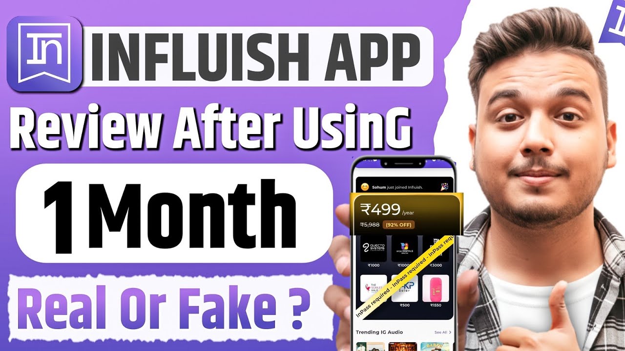 influish app review | influish app real or fake | influish app se paise kaise kamay | influish app