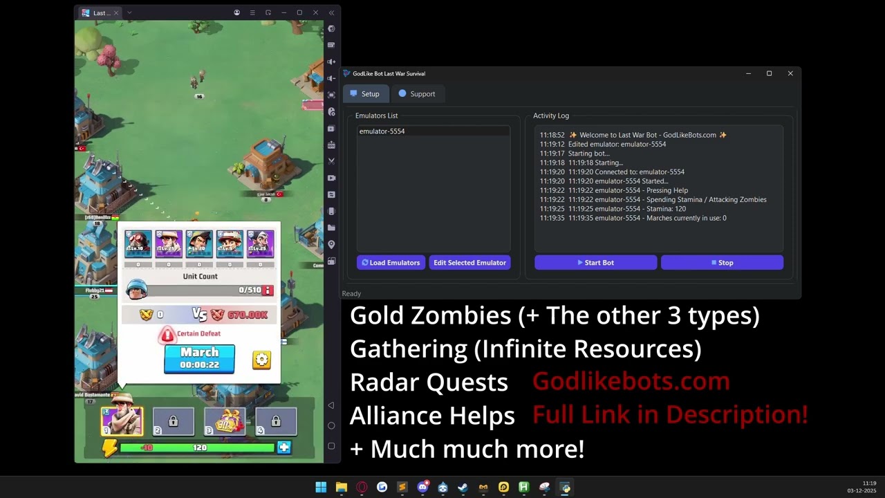 Last War Survival Bot V2 | Hunt Gold Zombies, Radar Quests, INFINITE Resources + More!