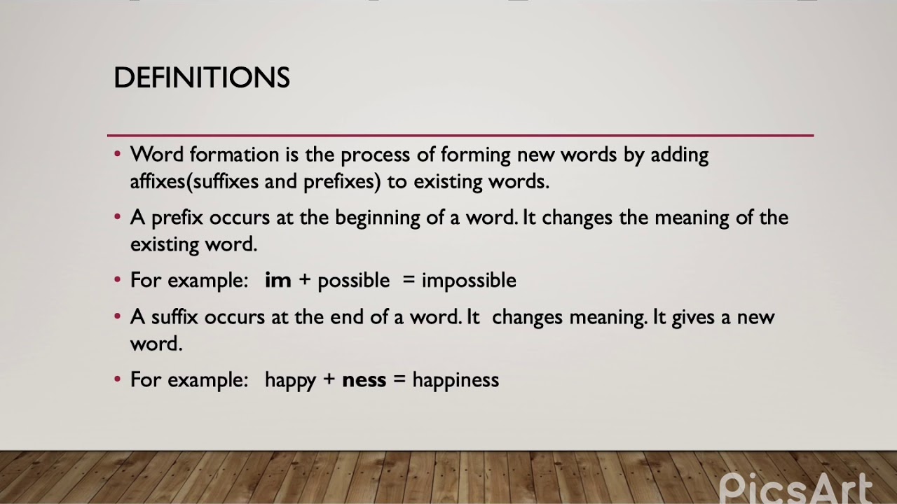 word derivation