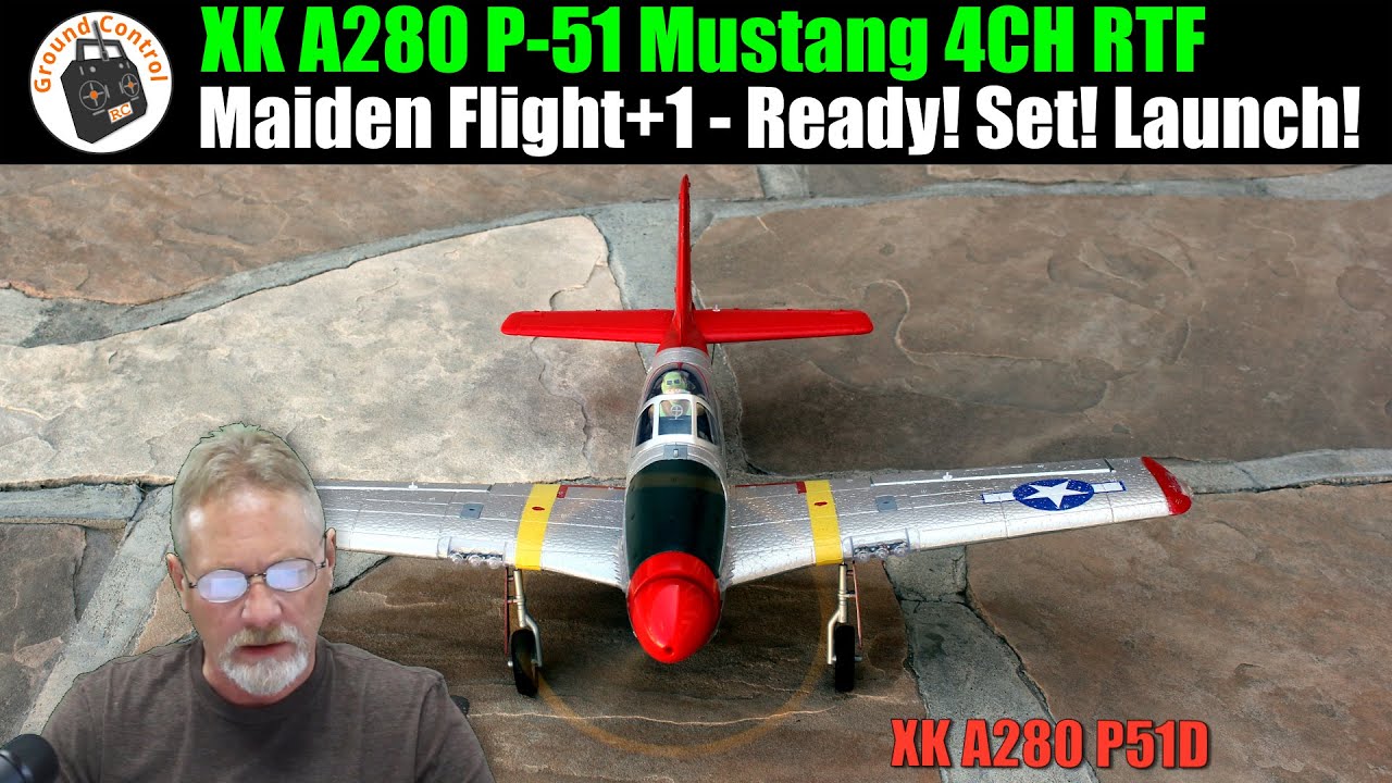 Будет весело! Первый полёт+1 — XK A280 P-51 Mustang 3D/6G System, размах крыльев 560 мм, 4 канала...