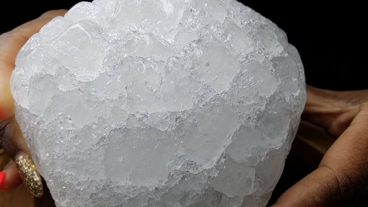 HUGE ZAXBY'S & SHAVE ICE SLUSHY BALL | #iceeating #asmr #asmrice
