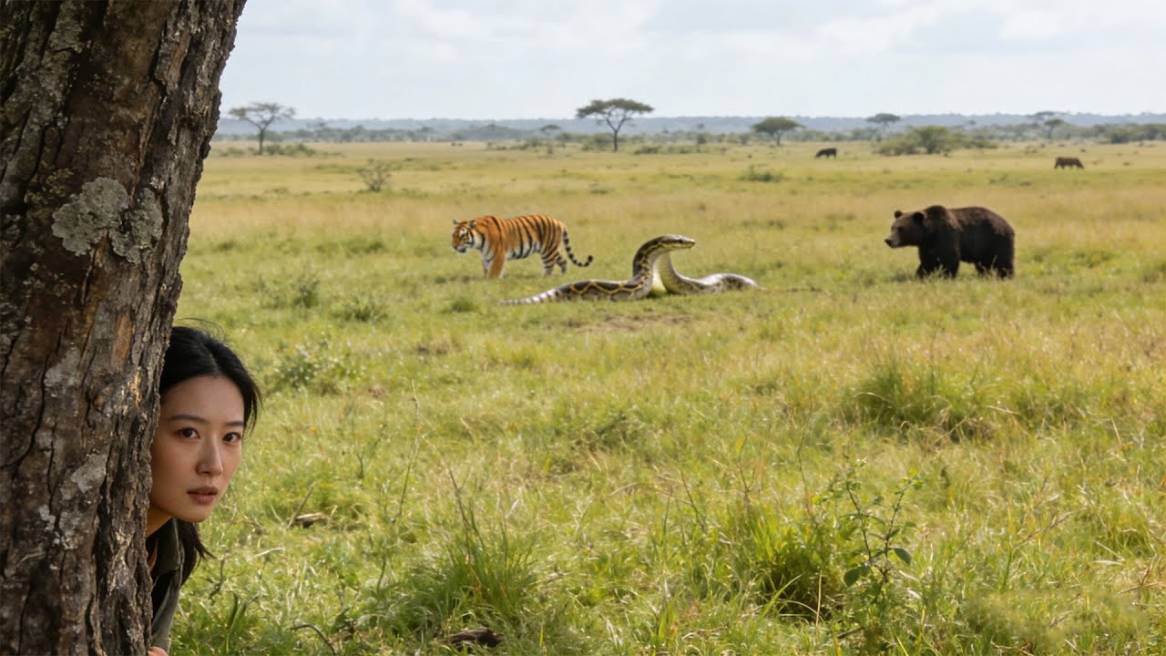 A girl strays into a primeval forest and is attacked by tigers, giant snakes, and wild beasts!