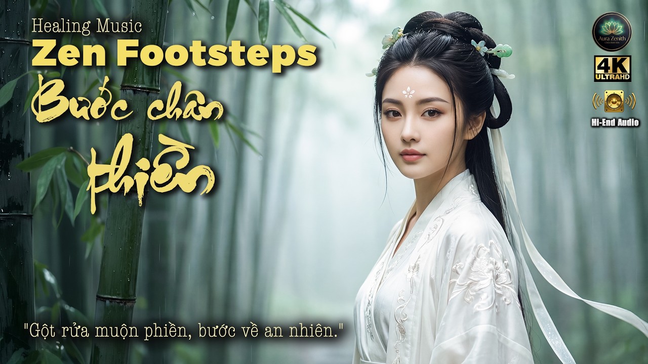 NHẠC THIỀN SÁO TRÚC: BƯỚC CHÂN THIỀN (ZEN FOOTSTEPS) - NẮNG QUA RỪNG TRÚC | NHẠC TĨNH TÂM CHÁNH NIỆM
