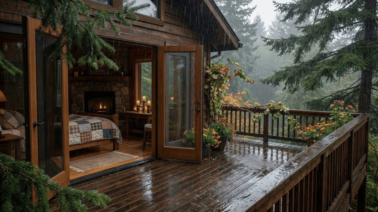 Forest Cabin Rain Ambience | Gentle But Powerful Rain Sounds for Deep Sleep & Calm | 3 Hours
