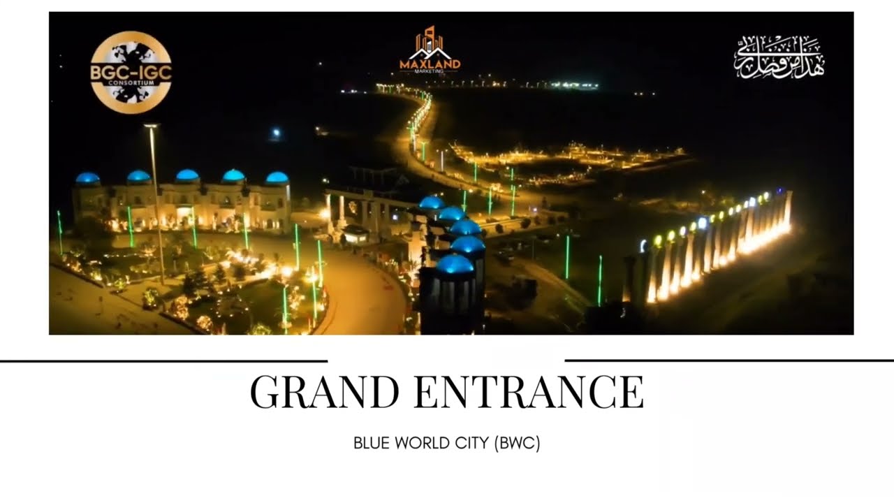 Blue World City Latest Development | Blue World City Drone View | Blue World City Night View