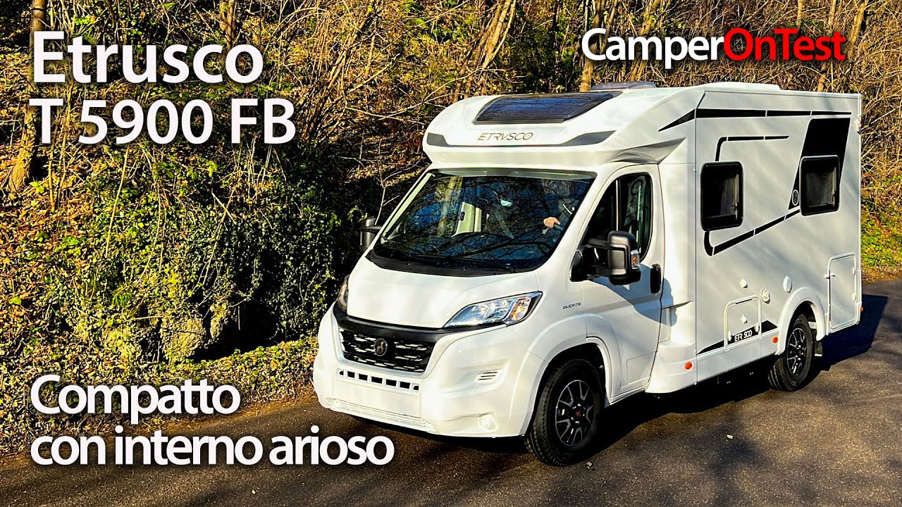 Etrusco T5900 FB: semintegrale compatto con letto alla francese, interni ariosi e letto basculante