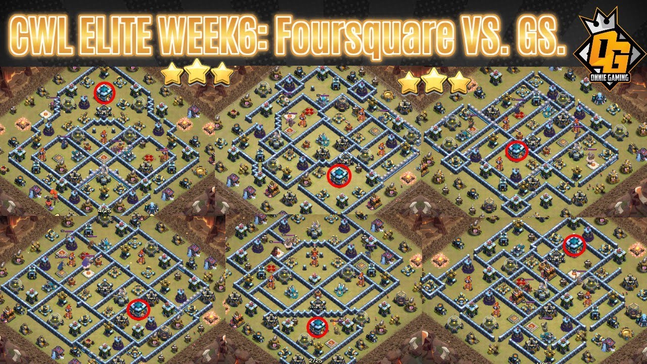 WEEK 6 CWL ELITE: FOURSQUARE VS ⭐⭐⭐ G.S ⭐⭐⭐ | HOW TO 3 STAR ON POPULAR TH13 BASES! | CLASH OF CLANS