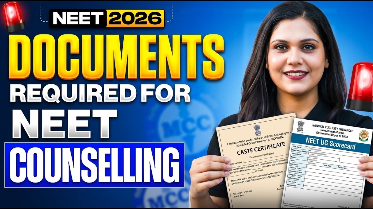 NEET UG 2026 Required Documents List: All-India Quota, Domicile & State-Specific Certificates