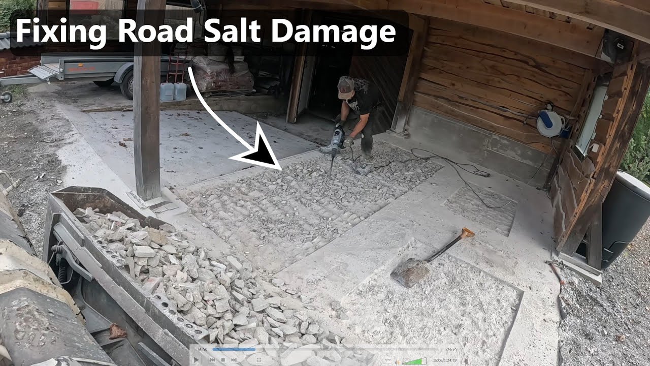 Patching up a Concrete Parking Spot