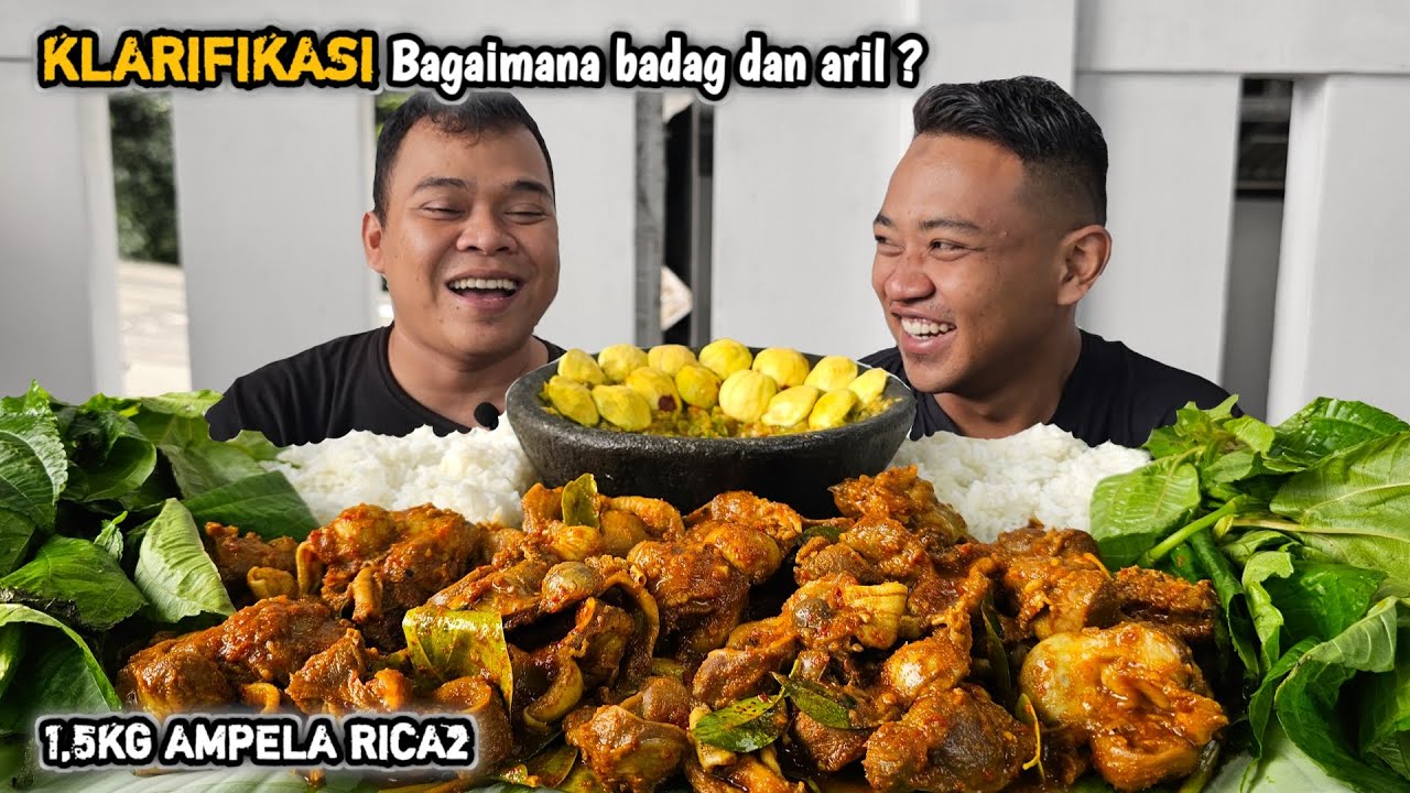 KLARIFIKASI ! MUKBANG 1,5 KG AMPELA RICA RICA + JENGKOL MENTAH + SAMBAL IJO, KAMERKAAN