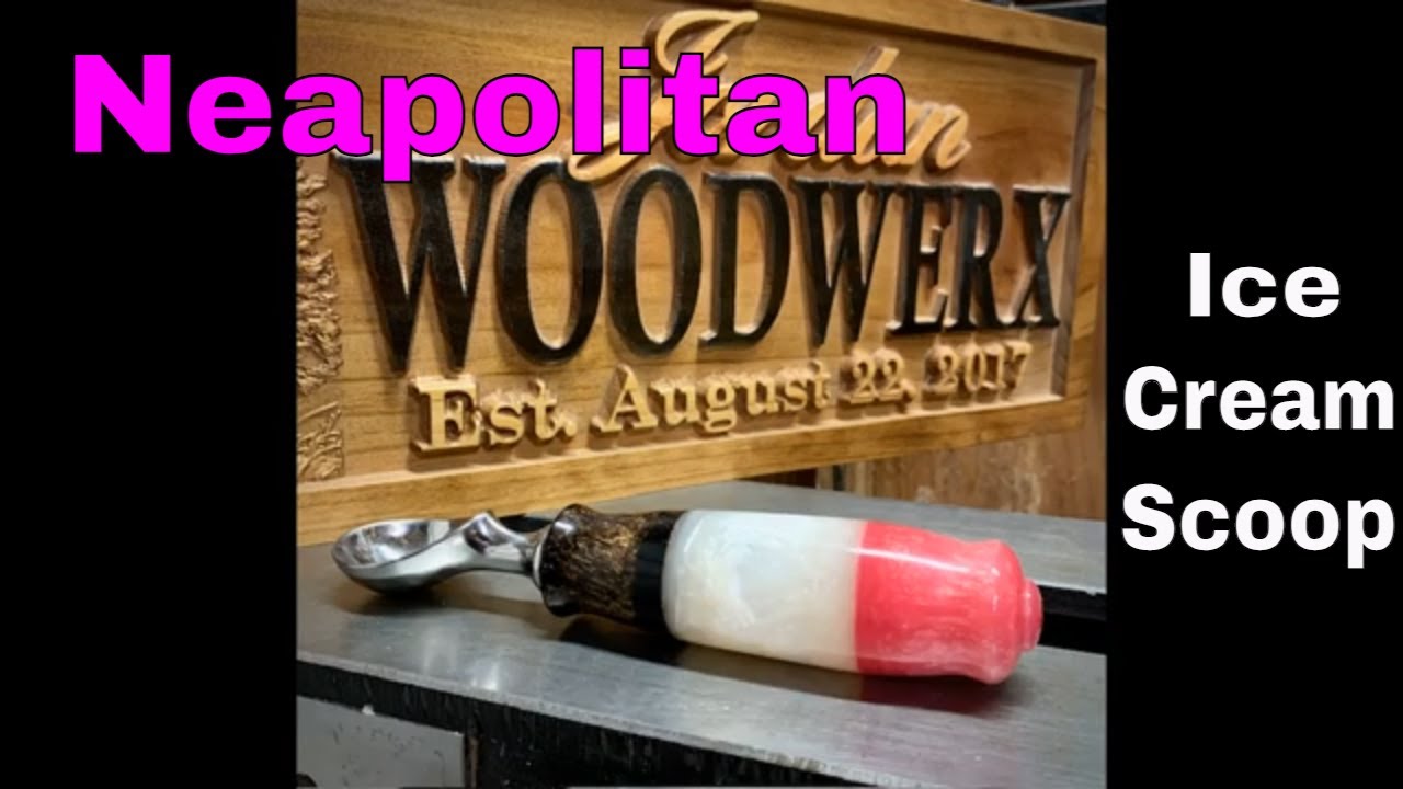Woodturning - Neapolitan Ice Cream Scoop!