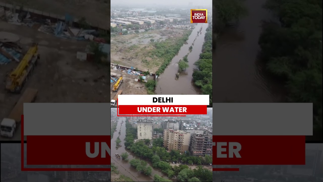 Drone Captures Massive Waterlogging At Ghazipur Mandi After Heavy Delhi Rains | #delhi #rain