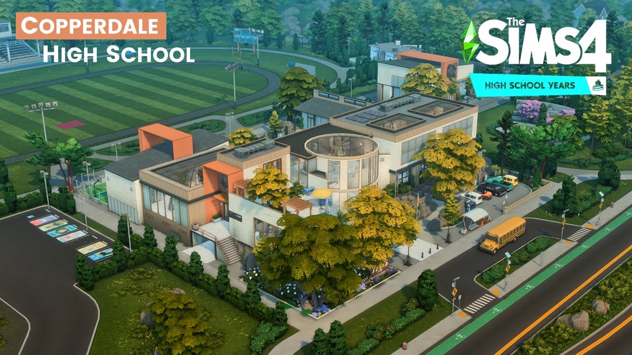 Copperdale High School | The Sims 4 | NO CC | High School Years | House Tour | Sims 4 Video |