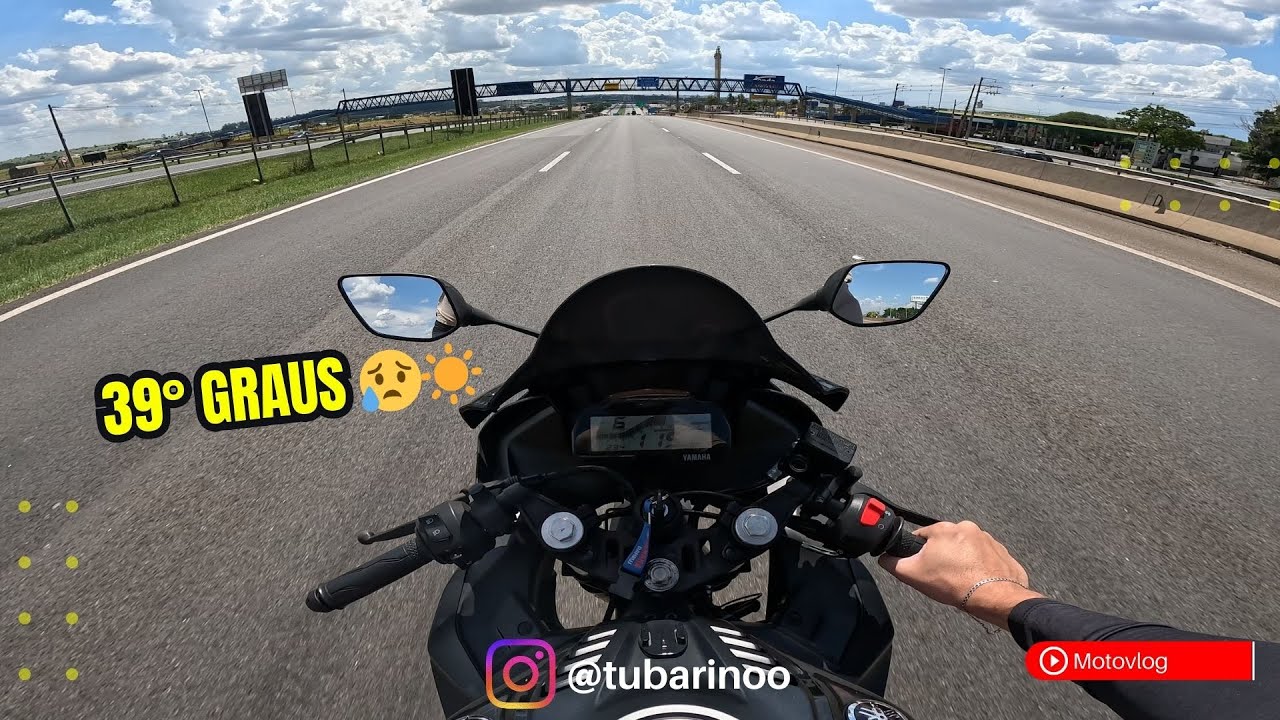 CALOR INTENSO NA VOLTA 😥🔥 - Yamaha R15