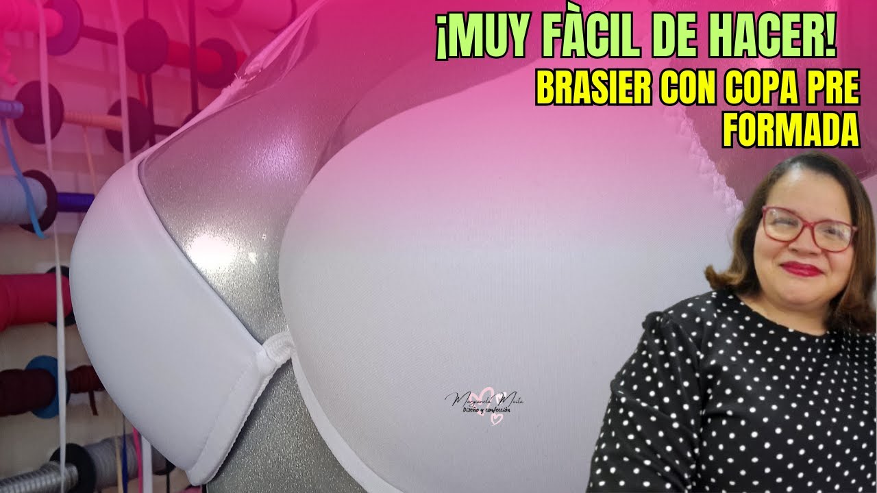 ✍🏻¡Haz tu Propio Brasier con Copa Pre formada! 🔴 Patrón gratis