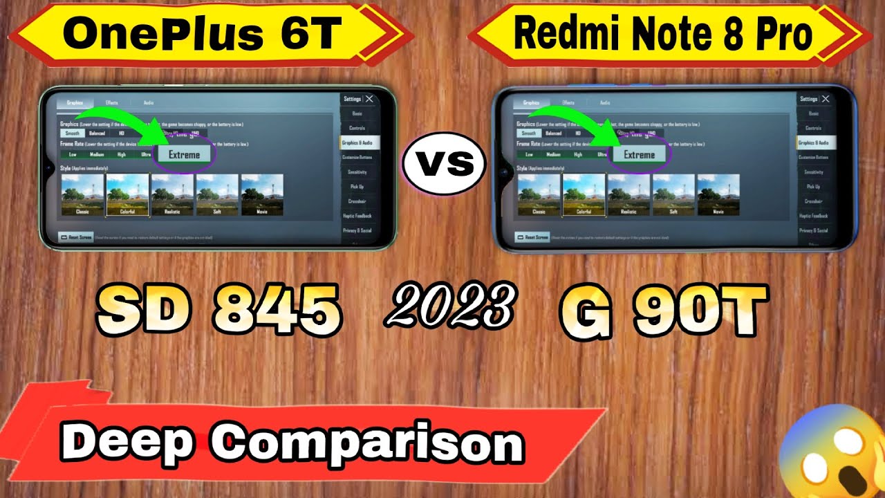 Redmi Note 8 Pro Vs Oneplus 6t Pubg Test 2023 | Best Gaming Phone Under 8k 2023 : By Default 60Fps