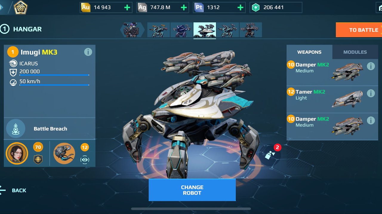 Imugi Damper Tamer | War Robots Gameplay