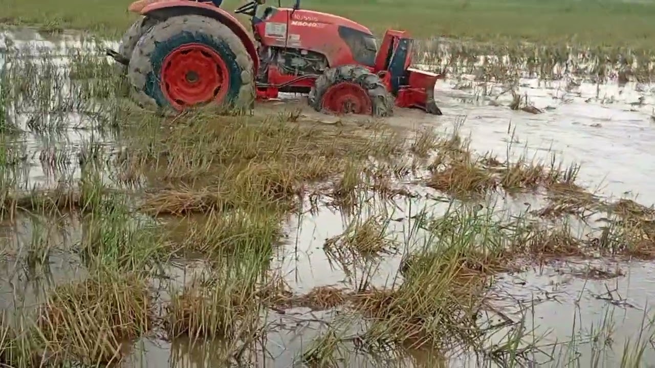 🚜 Into the mud once again! This tractor doesn't quit 💪🌾
