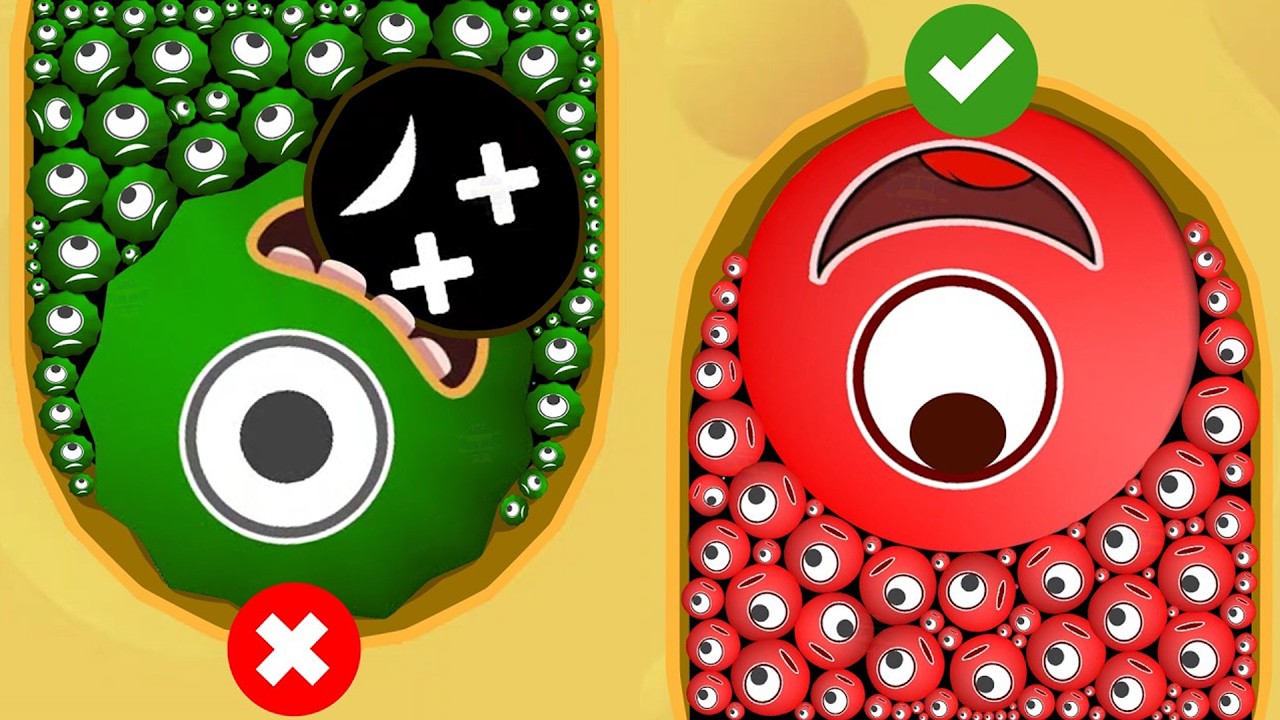HUNGRY BALLS NOOB FAILS VS PRO TRICKS - Android / iOS ASMR Gameplay Walkthrough (Level 170 - 188)