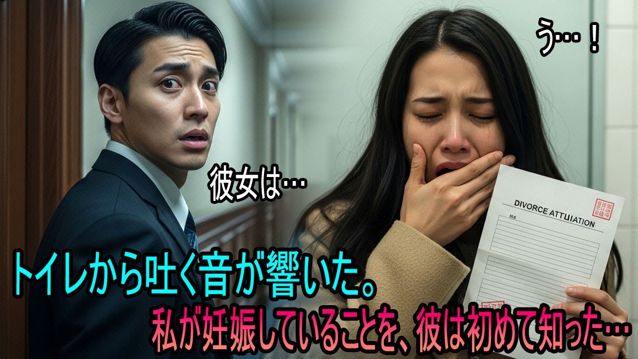 離婚届に判を押した直後、トイレから響く嘔吐きの声。裁判所の廊下で夫は足を止め ──その時になって、彼は私が妊娠していたことを知った… | オーディオブック | 感動する話 | スカッとする話