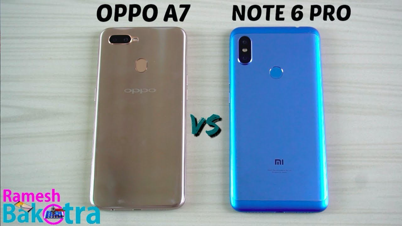 Oppo A7 vs Redmi Note 6 Pro SpeedTest and Camera Comparison