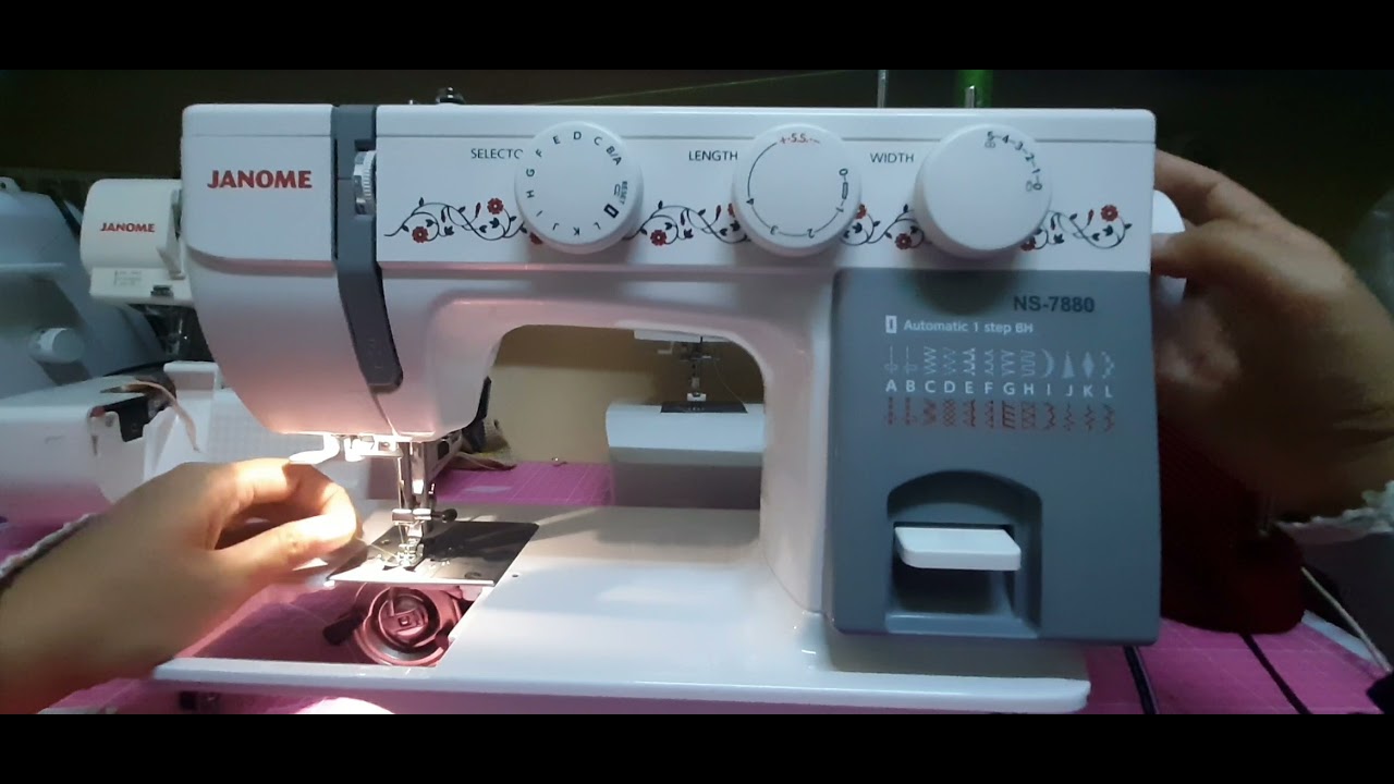 cara menggunakan mesin jahit portable untuk pemula (janome ns 7880)