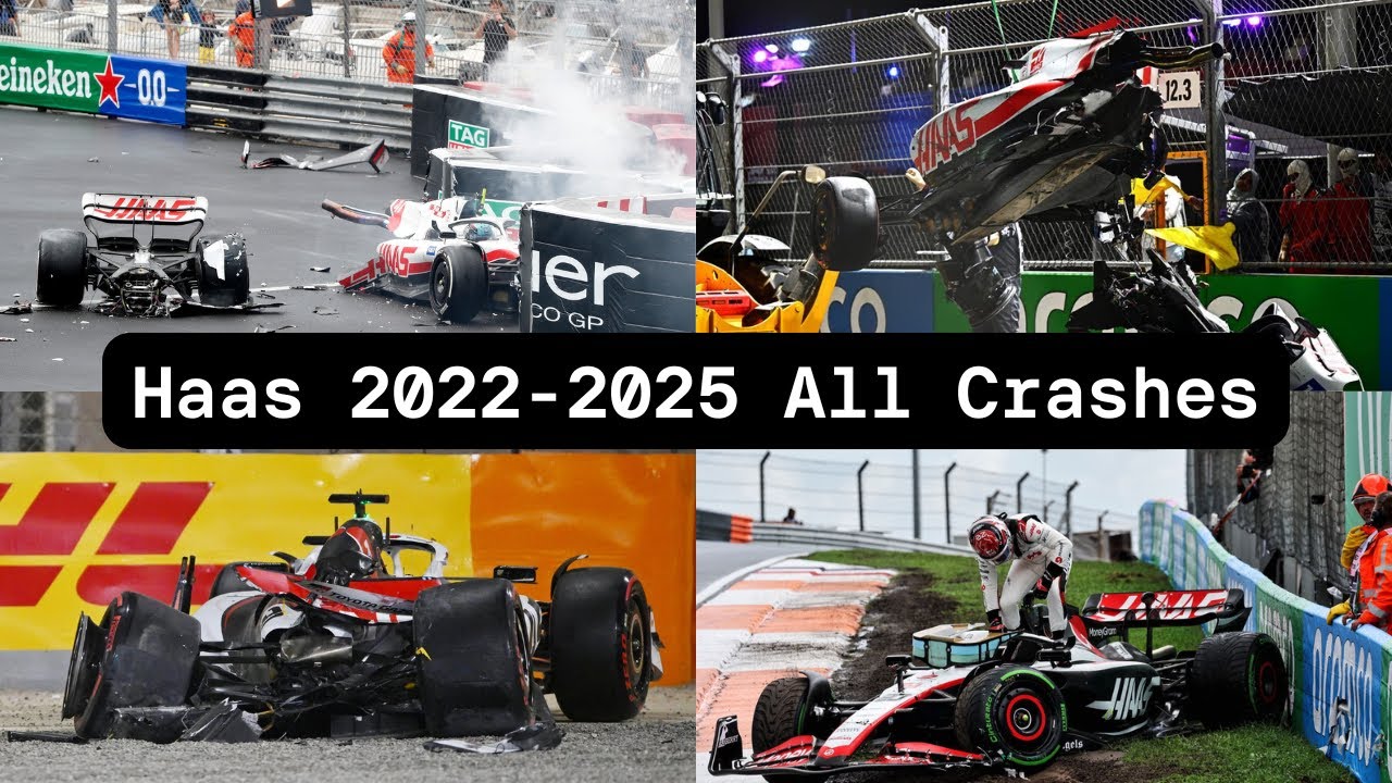 F1 2022-2025 Haas All Crashes