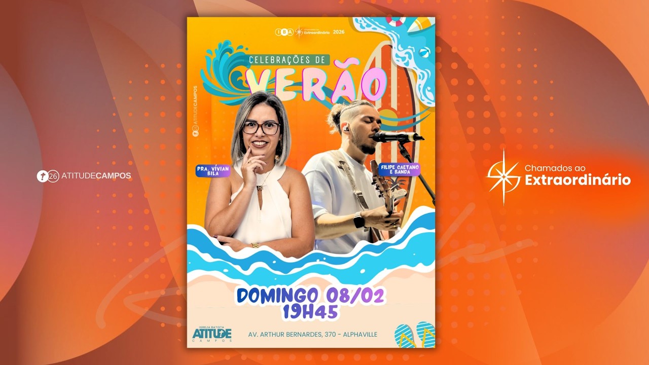 🔴🌎 AO VIVO • #Celebração #Verão • 08.FEV  19h45 • #PraVivanBila • #Domingo • #Filipe Caetano & banda