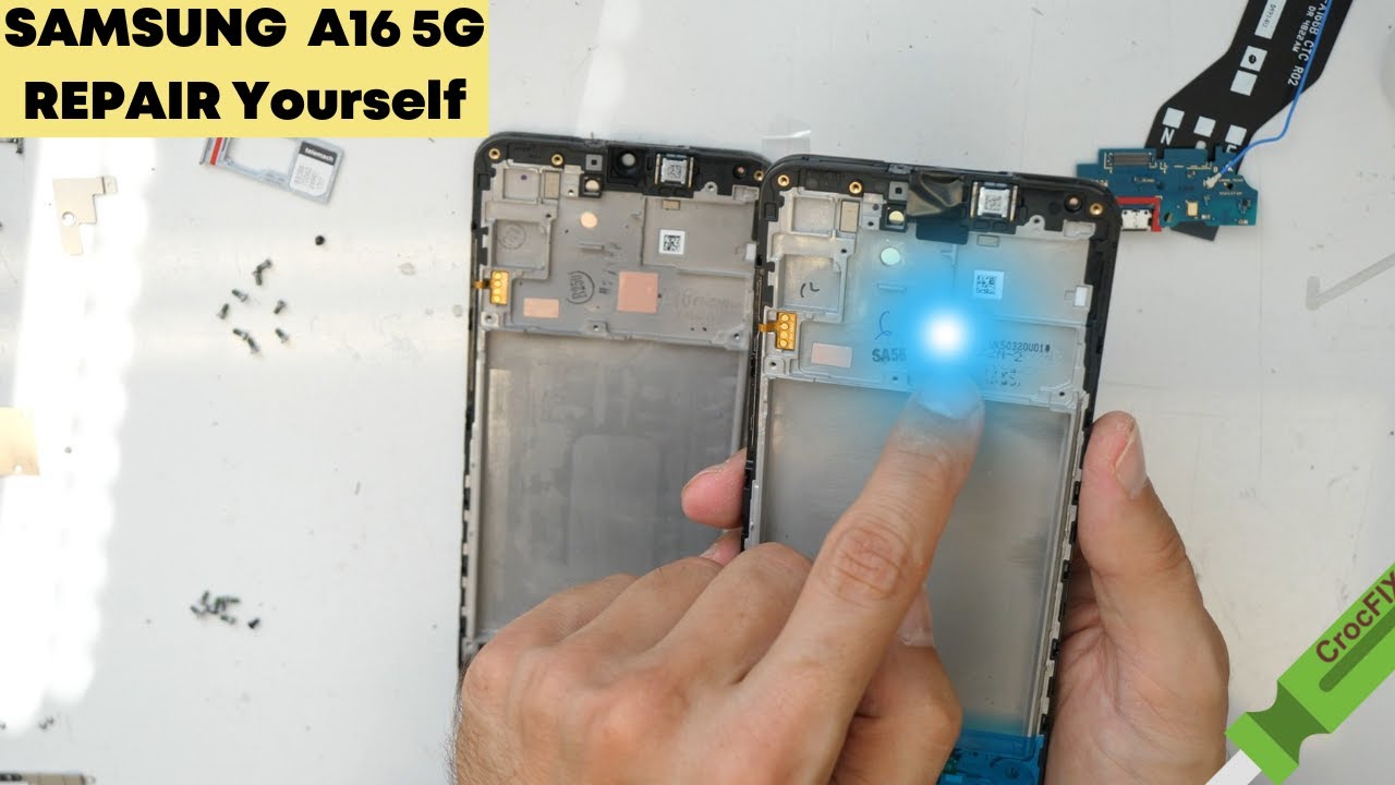 Инструкция по замене и ремонту ЖК-дисплея и аккумулятора Samsung A16 5G своими руками.