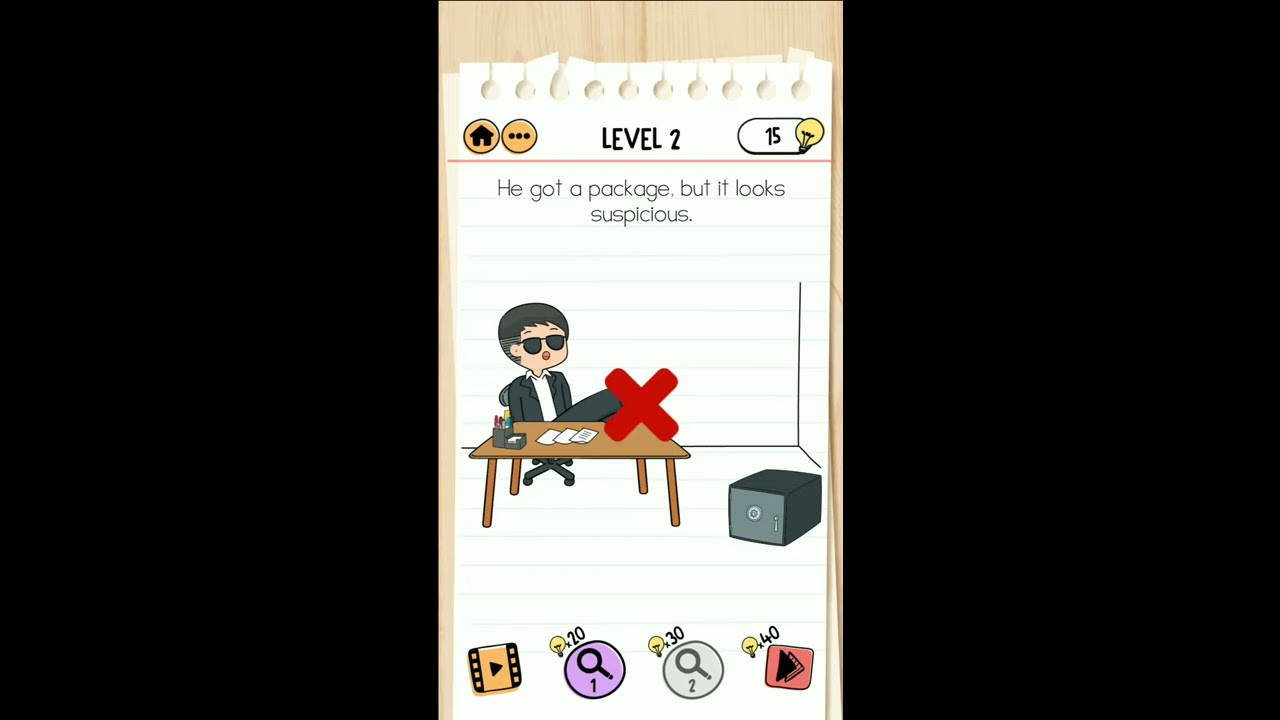 Brain Test 2 Level 2 Agent Smith, he got a package, but it looks suspicious.