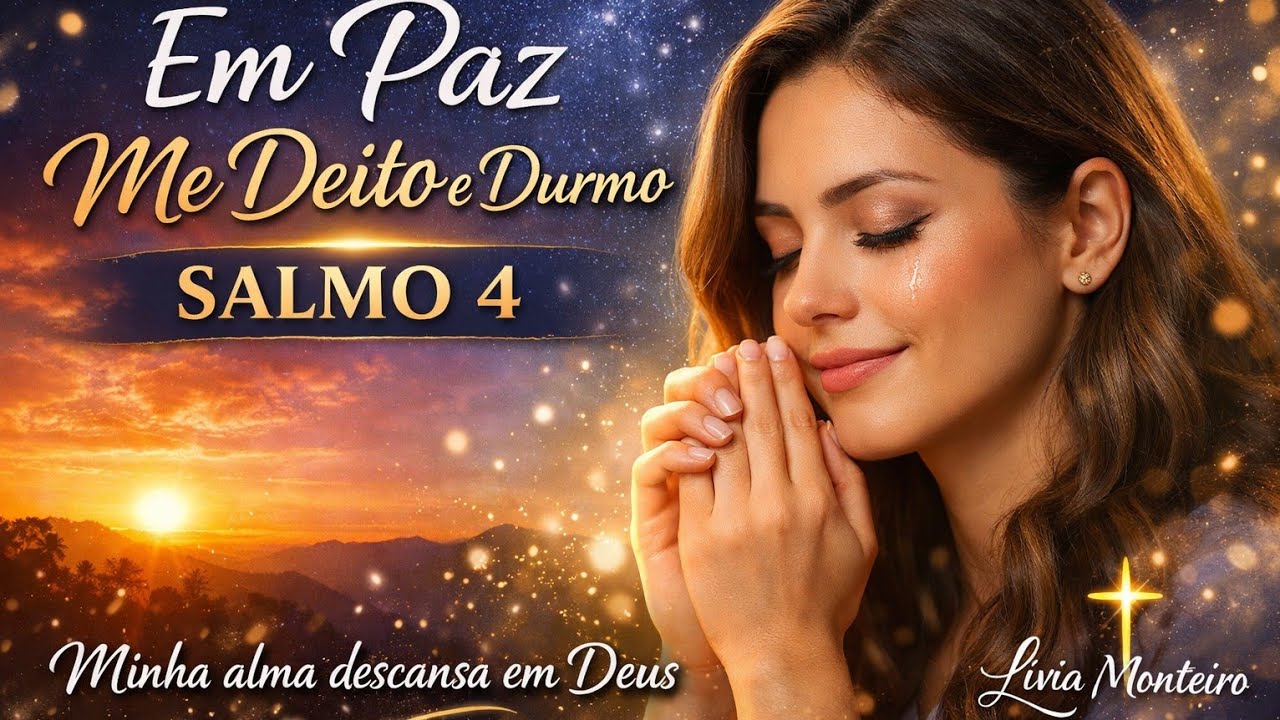 Em Paz Me Deito e Durmo 🙏 | Salmo 4 – Canção que Acalma a Alma (Lívia Monteiro)
