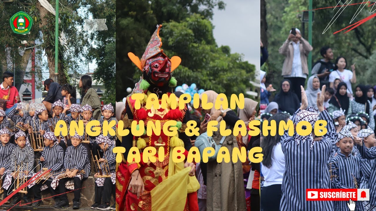 TAMPILAN ANGKLUNG & FLASHMOB TARI BAPANG DI ALUN-ALUN KOTA MALANG | MIN 2 KOTA MALANG