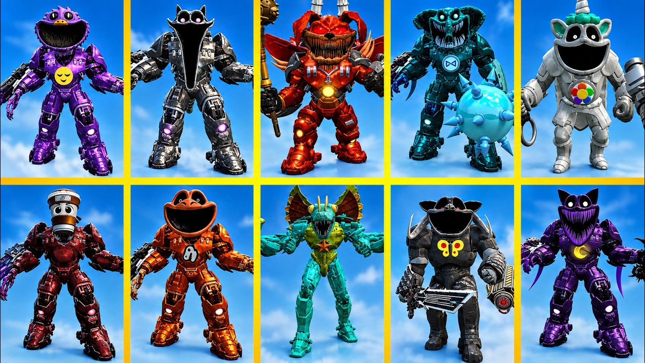 NEW EVOLUTION OF MECHA TITAN CATNAP VS MECHA TITAN TREX ROWDY POPPY PLAYTIME in Garry's Mod