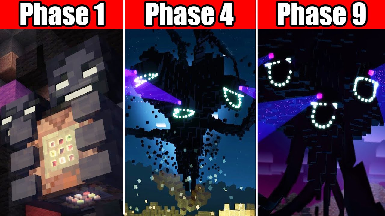 Все фазы Wither Storm в сюжетном режиме Minecraft!