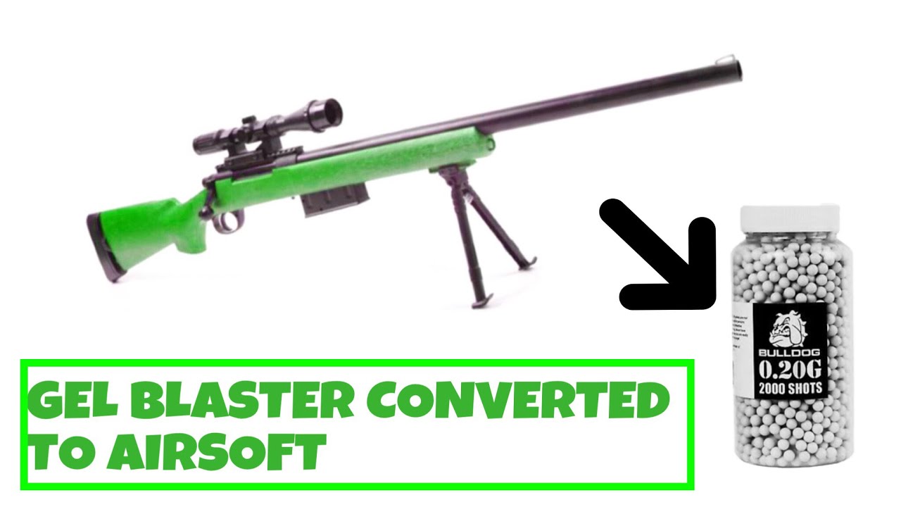 [PUBG] M24 GEL Blaster Converted to Airsoft