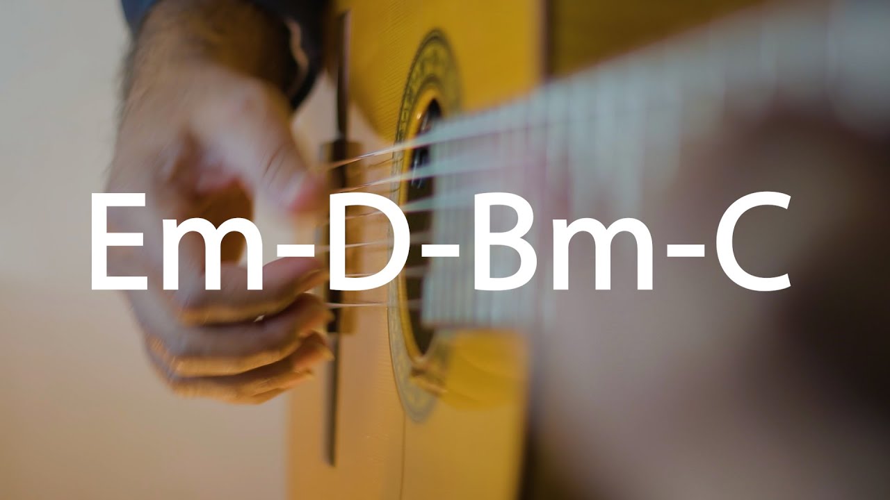 Guitar Only Backing Track Em-D-Bm-C Chords | 120 bpm | With Fingerpicking Guitar Patterns